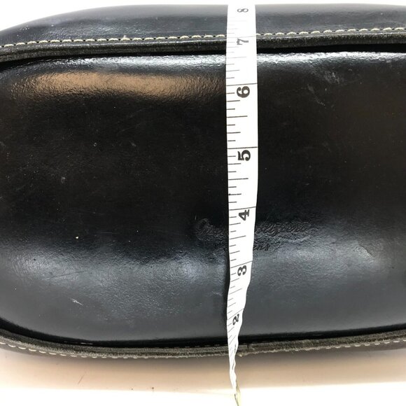 AliFieri Designer Black Leather Shoulder Bag 2 Strap Handles Handmade 11X13 - Picture 11 of 13